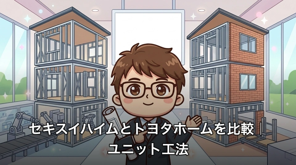セキスイハイムとトヨタホームを比較|ユニット工法