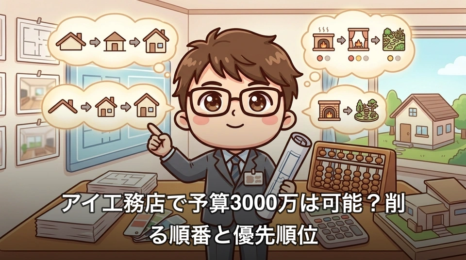アイ工務店で予算3000万は可能?削る順番と優先順位