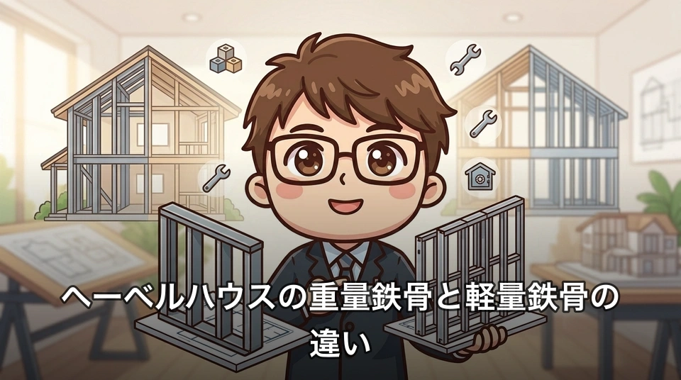 ヘーベルハウスの重量鉄骨と軽量鉄骨の違い