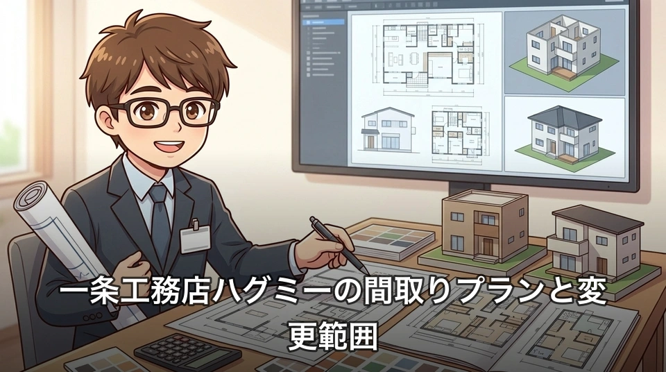 一条工務店ハグミーの間取りプランと変更範囲