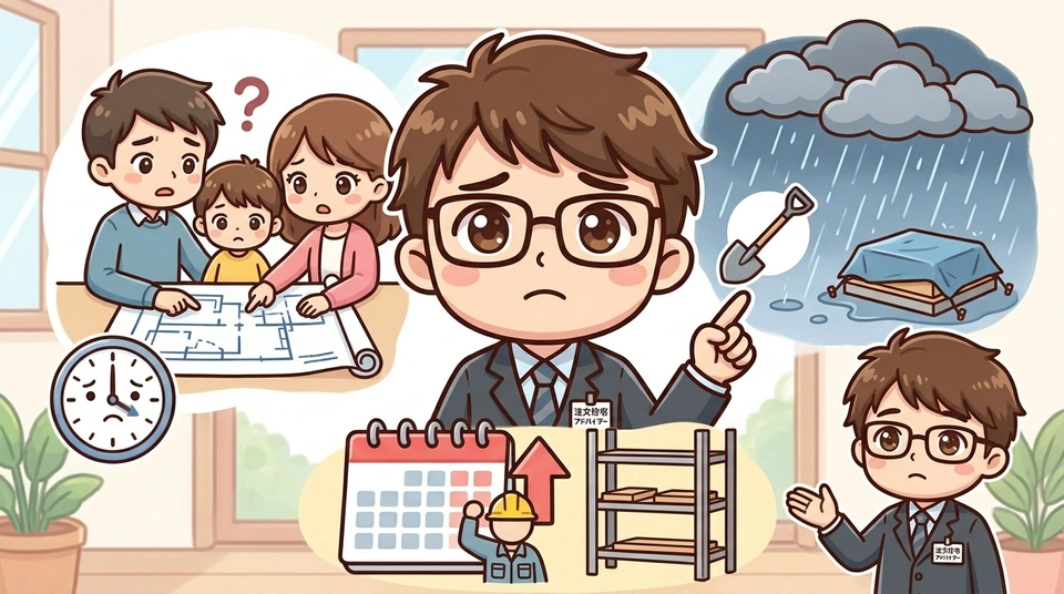 工期が延びる典型的な要因