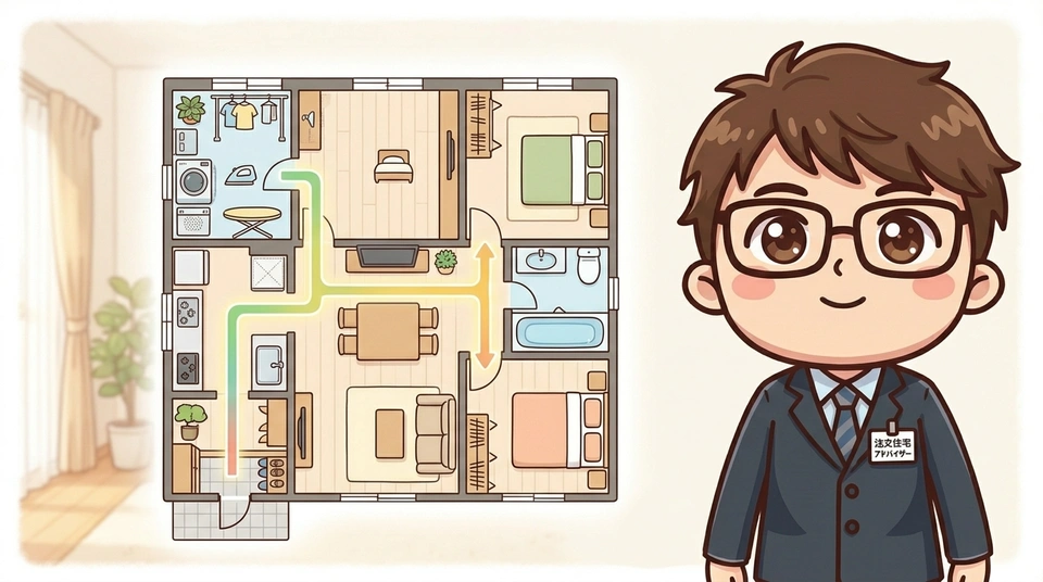 30坪平屋の動線プラン｜家事ラクを優先する場合