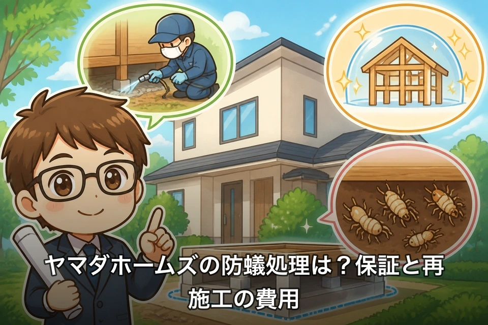 ヤマダホームズの防蟻処理は?保証と再施工の費用