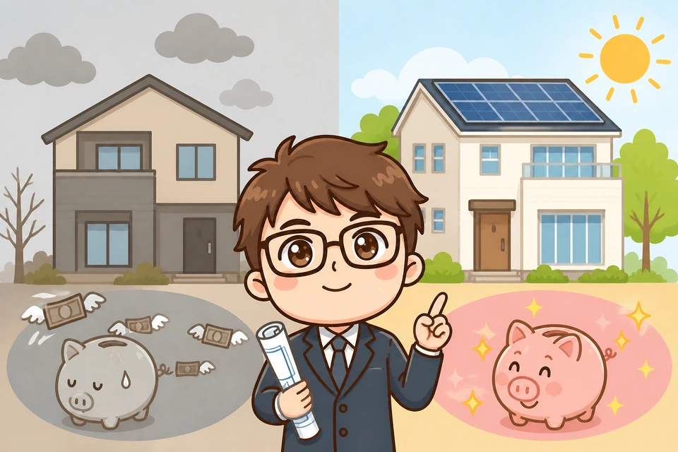 一般的な住宅との年間差額
