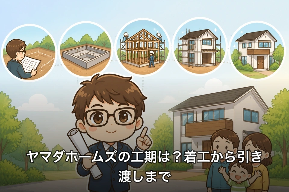 ヤマダホームズの工期は?着工から引き渡しまで